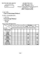 Ma trận và đề kiểm tra số 2 môn Đại số Lớp 9 - Năm học 2018-2019 - Trường THCS Hòa Khánh